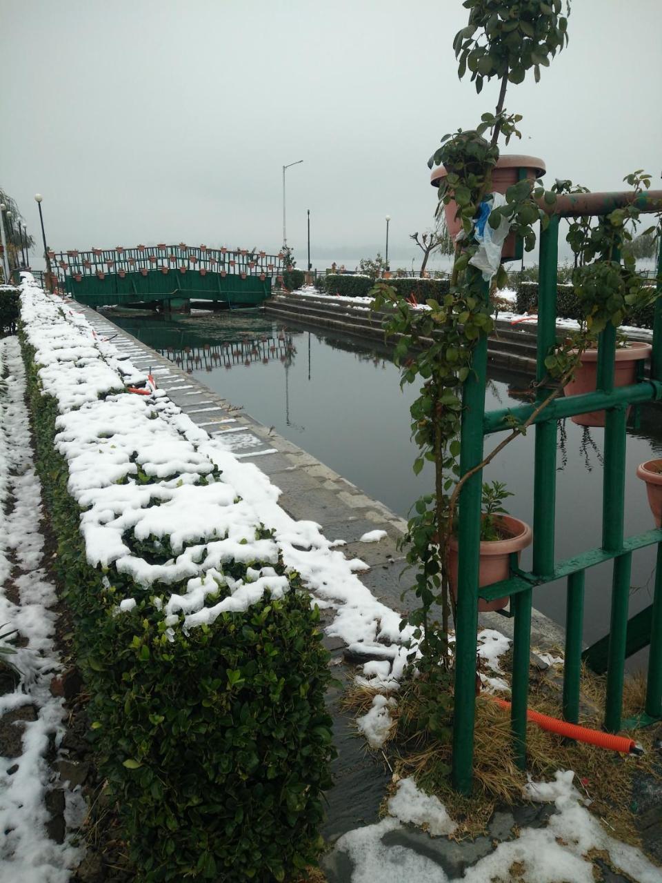 Houseboat Young Snow View Front Line Dal Lake Сринагар Экстерьер фото